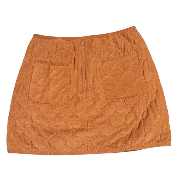 Madewell Women's Corduroy Quilted Mini Skirt Size 12 - Picture 5 of 6